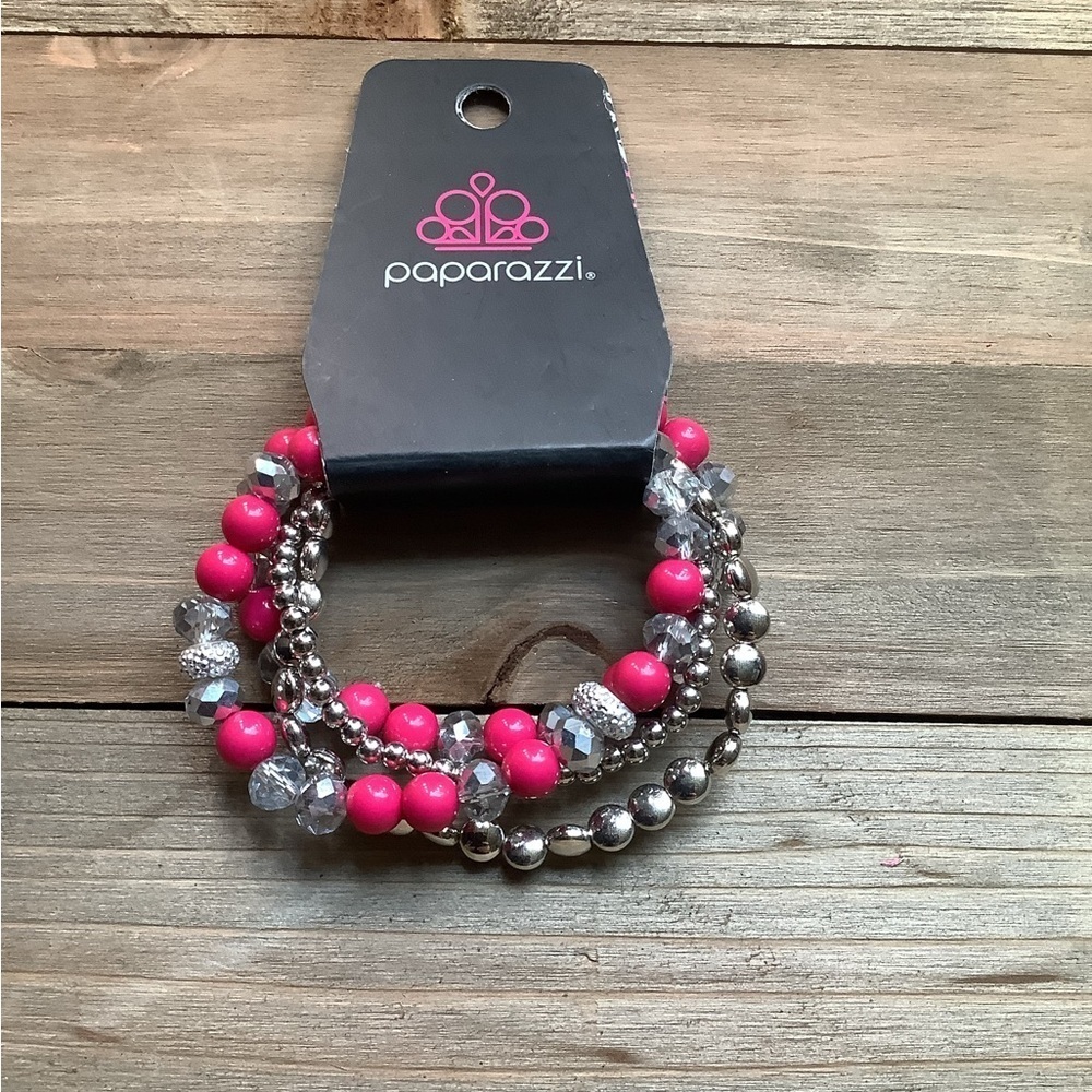 ❄️ Paparazzi | Fuchsia and Silver Bracelet Set